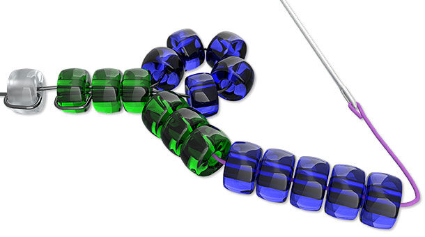 Illustration of beading stitch